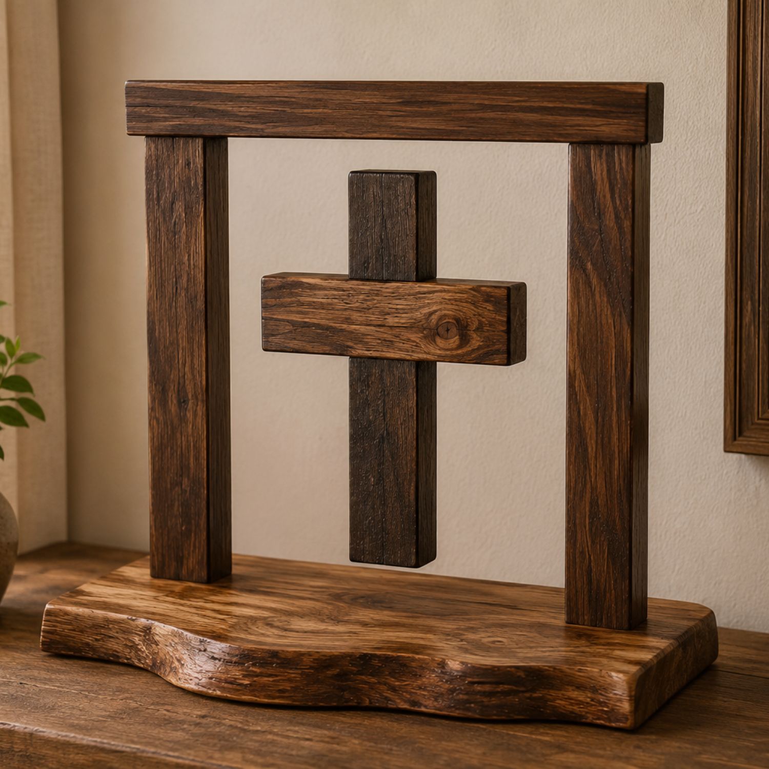 Handcrafted wooden coffee table